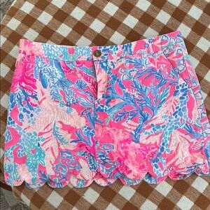 Vibrant Pink and Blue Floral Skirt